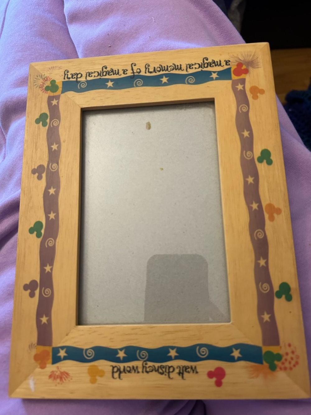 Disney Natural Wood Picture Frame with Black Backing